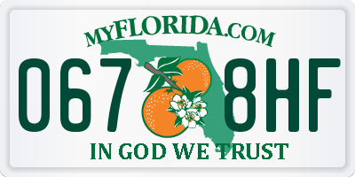 FL license plate 0678HF