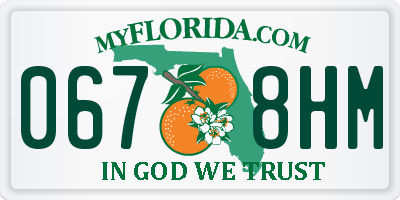 FL license plate 0678HM