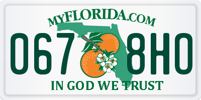 FL license plate 0678HO