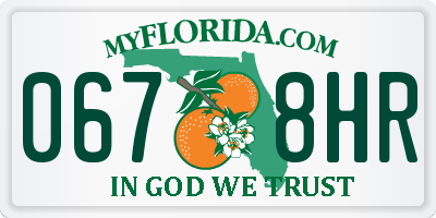 FL license plate 0678HR