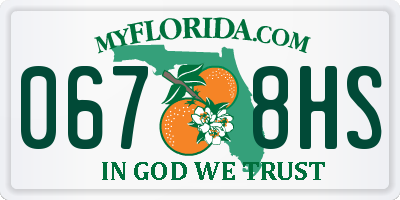 FL license plate 0678HS