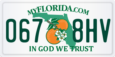 FL license plate 0678HV