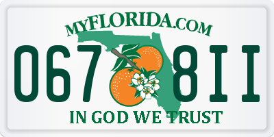 FL license plate 0678II