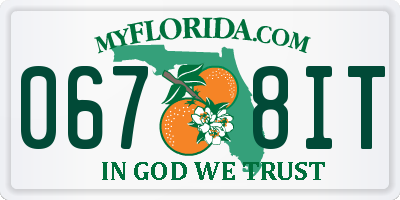 FL license plate 0678IT