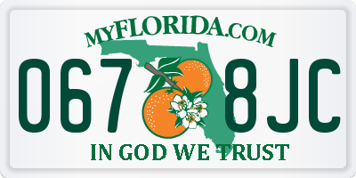FL license plate 0678JC