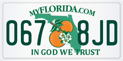 FL license plate 0678JD
