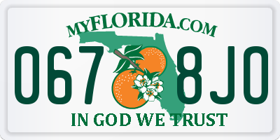 FL license plate 0678JO