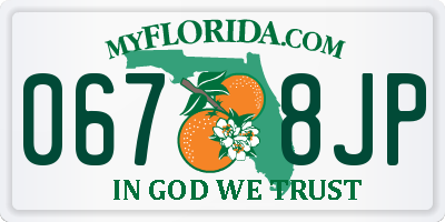 FL license plate 0678JP