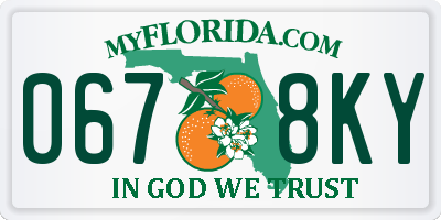 FL license plate 0678KY