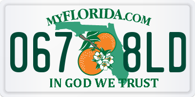 FL license plate 0678LD