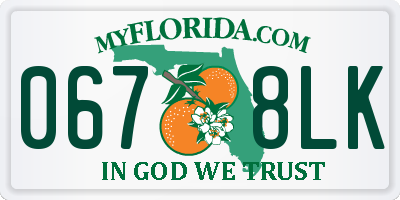 FL license plate 0678LK