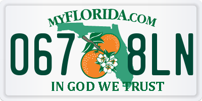 FL license plate 0678LN