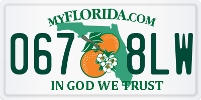FL license plate 0678LW