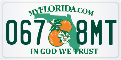 FL license plate 0678MT