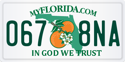 FL license plate 0678NA