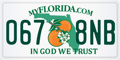 FL license plate 0678NB