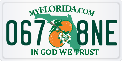 FL license plate 0678NE