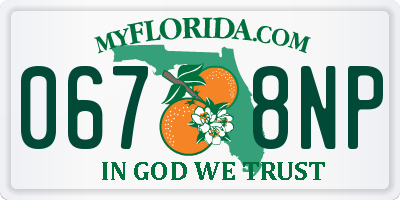 FL license plate 0678NP