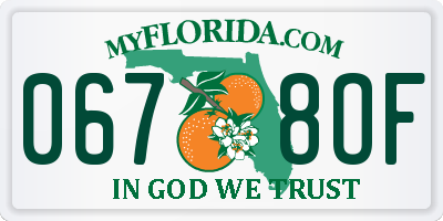 FL license plate 0678OF