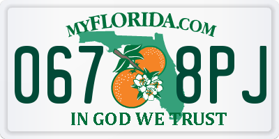 FL license plate 0678PJ