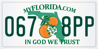 FL license plate 0678PP