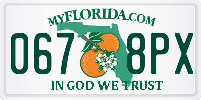 FL license plate 0678PX
