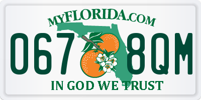 FL license plate 0678QM