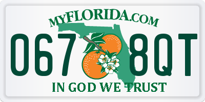 FL license plate 0678QT