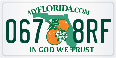 FL license plate 0678RF