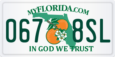 FL license plate 0678SL
