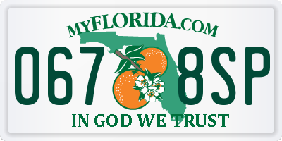 FL license plate 0678SP
