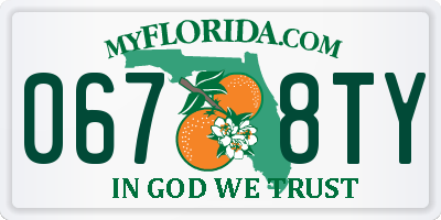 FL license plate 0678TY