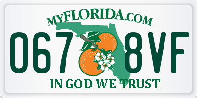 FL license plate 0678VF