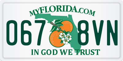 FL license plate 0678VN