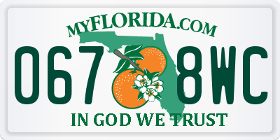 FL license plate 0678WC
