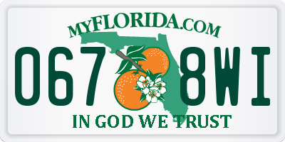 FL license plate 0678WI