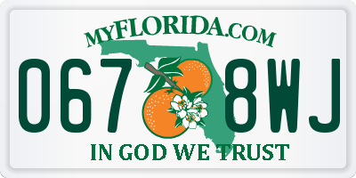 FL license plate 0678WJ