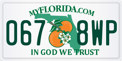 FL license plate 0678WP