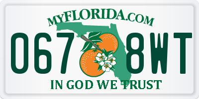 FL license plate 0678WT