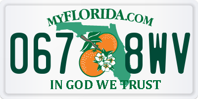 FL license plate 0678WV