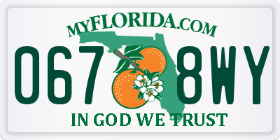 FL license plate 0678WY