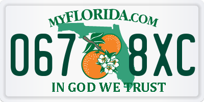 FL license plate 0678XC