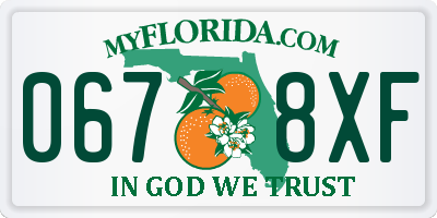 FL license plate 0678XF