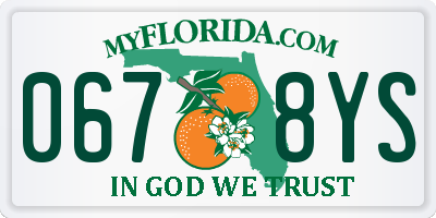 FL license plate 0678YS