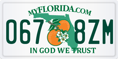 FL license plate 0678ZM