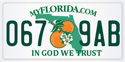 FL license plate 0679AB