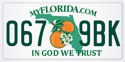 FL license plate 0679BK