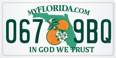 FL license plate 0679BQ