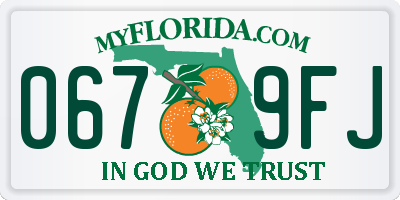 FL license plate 0679FJ