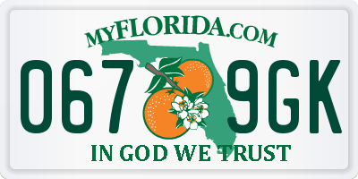 FL license plate 0679GK